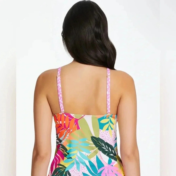Bleu Rod Beattie Wild At Heart Key Hole High Neck Tankini Top and Skirted Bottom - Picture 3 of 11